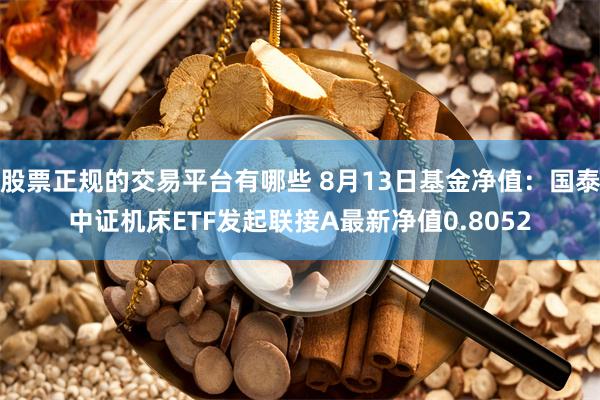 股票正规的交易平台有哪些 8月13日基金净值：国泰中证机床ETF发起联接A最新净值0.8052